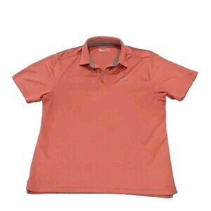 Under Armour Men's Short Sleeve Polo Golf Shirt Size Large Loose fit‎ -Dark Pink